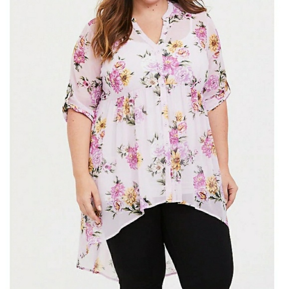 torrid Tops - Torrid "Lexie" Floral Tunic  NWT